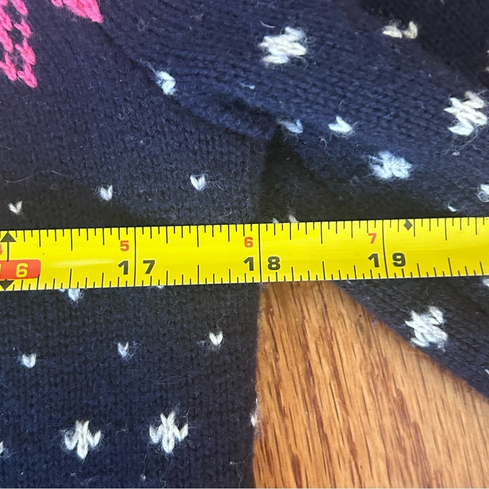 NWT Talbots Falling Snow Fair Isle Lambswool Blend Cardigan MP Preppy Nordic - Picture 7 of 11